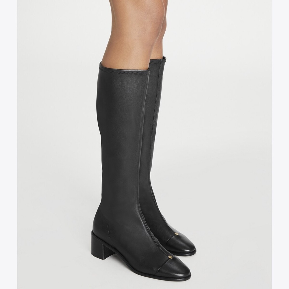 Tory Burch Black Knee-High Women's Boots